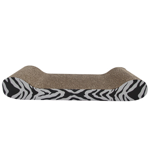 Catit Style Patterned Cat Scratcher with Catnip - White Tiger - Lounge